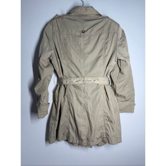 Barbara Lebek Women’s Lightweight Trench Coat Beige Belted Size 16 See Notes - Picture 2 of 16